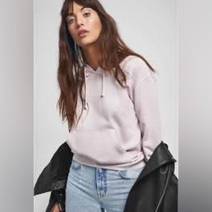 ANINE BING Joey Hoodie in Rose size XS